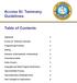 Access St. Tammany Guidelines. Table of Contents. Objectives 2. Access St. Tammany Overview 2. Programming Priorities 2. Editing 3