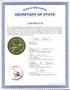 TARY OF STATE CERTIFICATE. Mark Ritchie Secretary of State. Eric Magnuson Chief Justice, Minnesota S e Co