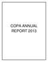 COPA ANNUAL REPORT 2013