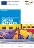 QUDRA MATTERS. Resilience for Syrian refugees, IDPs and host communities in response to the Syrian and Iraqi Crises. qudra-programme.