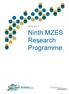 Ninth MZES Research Programme