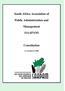 South Africa Association of. Management (SAAPAM) Constitution