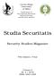 Lucian Blaga University of Sibiu. Department of International Relations, Political Science and Security Studies. Studia Securitatis