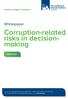 Corruption-related risks in decisionmaking
