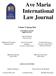 Ave Maria International Law Journal