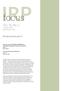 IRP focus. Vol. 34, No. 2 October 2018 ISSN: Rural poverty, part 1