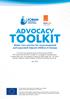 ADVOCACY TOOLKIT. Better care services for unaccompanied and separated migrant children in Europe
