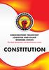 CONSTITUTION OF THE DEMOCRATISED TRANSPORT LOGISTICS AND ALLIED WORKERS UNION (DETAWU) AS ADOPTED AT FIRST NATIONAL CONGRESS 2015.