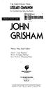 The Greenhaven Press LITERARY COMPAHION to Contemporary Authors JOHN GRISHAM