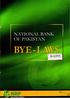 NATIONAL BANK OF PAKISTAN BYE- II A. National Bank of Pakistan -