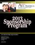 2013 Sponsorship Program