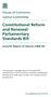 Constitutional Reform and Renewal: Parliamentary Standards Bill