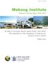 PAPER NO. 8 / Mekong Institute. Research Working Paper Series 2012
