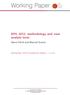 Working Paper. IEPG 2012: methodology and new analytic tools