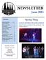 NEWSLETTER. June Spring Fling. Monthly Luncheon Tuesday, June 2nd at noon Featuring Kara Norman Downtown Frederick Partnership.