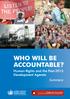 WHO WILL BE ACCOUNTABLE?