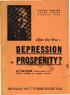 DEPRESSION PR. After the Waror. by TIM luck National Leader L.P.P. 73 Adelaide Street West, Toronto. Labor-Progressive Party -