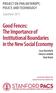 Good Fences: The Importance of Institutional Boundaries in the New Social Economy