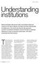 Understanding institutions