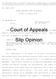 Court of Appeals. Slip Opinion