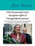 flac News Irish Government must recognise rights of Transgendered persons