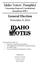 Idaho Voters Pamphlet Concerning Proposed Constitutional Amendment HJR 5. General Election