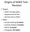 Origins of WW2 Test - Revision