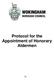 Protocol for the Appointment of Honorary Aldermen