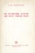 v. M. MOLOTOV THE INTERNATIONAL SITUATION AND SOVIET FOREIGN POLICY FOREIGN LANGUAGES PUBLISHING HOUSE MOSCOW 1939