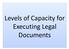 Levels of Capacity for Executing Legal Documents