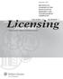 Licensing. Journal THE DEVOTED TO LEADERS IN THE INTELLECTUAL PROPERTY AND ENTERTAINMENT COMMUNITY VOLUME 34 NUMBER 1
