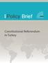 Policy Brief. Constitutional Referendum in Turkey SETA