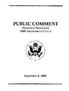 PUBLIC COMMENT PROPOSED PRIORITIE TEN0 CQL 2009 AMENDMENT CYCLE
