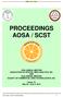 PROCEEDINGS AOSA / SCST