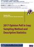 2017 Opinion Poll in Iraq: Sampling Method and Descriptive Statistics