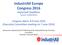 industriall Europe Congress 2016 Important Deadlines (version 10/06/2015)