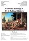 Graduate Readings in U. S. Political History