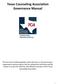 Texas Counseling Association Governance Manual