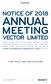 PLEASE READ NOTICE OF 2018 ANNUAL MEETING VECTOR LIMITED