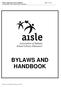 BYLAWS AND HANDBOOK. AISLE Leadership & Policy Handbook Page 1 of 124 an Association of the Indiana Library Federation