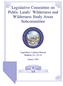 Legislative Committee on Public Lands Wilderness and Wilderness Study Areas Subcommittee. Legislative Counsel Bureau Bulletin No.