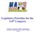 Legislative Priorities for the 114 th Congress