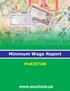 Minimum Wage Report PAKISTAN.
