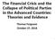 The Financial Crisis and the Collapse of Political Parties in the Advanced Countries: Theories and Evidence. Thomas Ferguson October 27, 2018