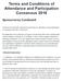 Terms and Conditions of Attendance and Participation Consensus 2016