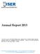 ISER Annual Report 2013 TABLE OF CONTENTS