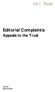 Editorial Complaints: Appeals to the Trust