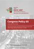 Congress Policy 05. ISOCARP Congress Policy 05 Guidelines for authors and invited speakers (2014) Issue 03.1, January 2019
