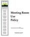 Meeting Room Use Policy