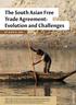 The South Asian Free Trade Agreement: Evolution and Challenges